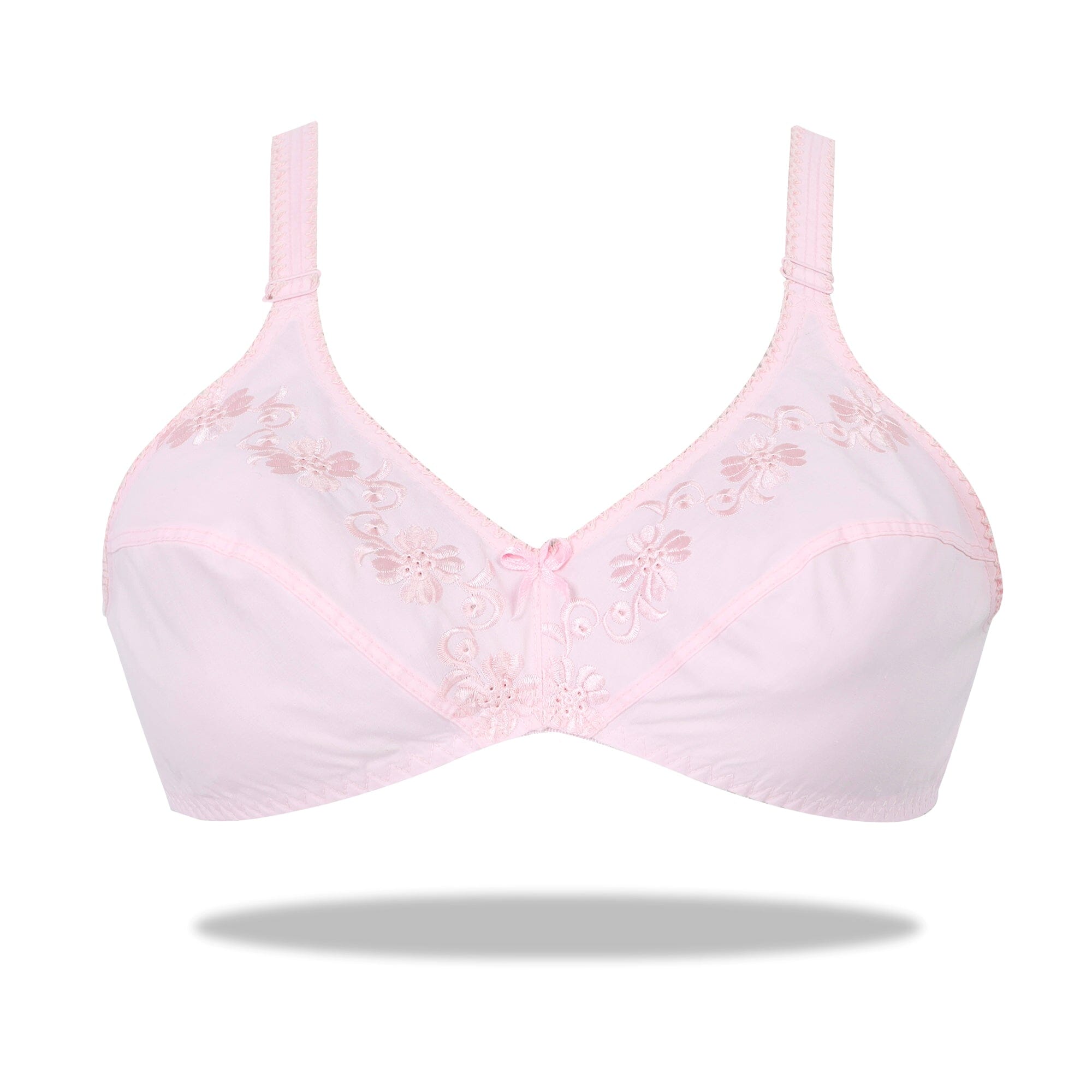 Lily - Softest Low Cut Floral Embroidered Cotton Bra – Espicopink