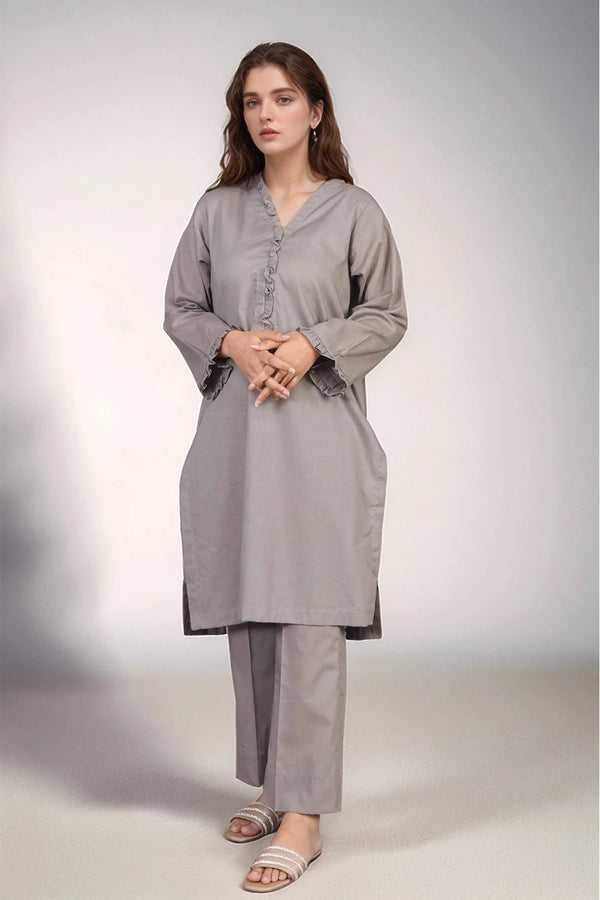 2 Pcs Stitched Cambric Cotton Shirt & Trouser KST-24051 Printed KHAS STORES 