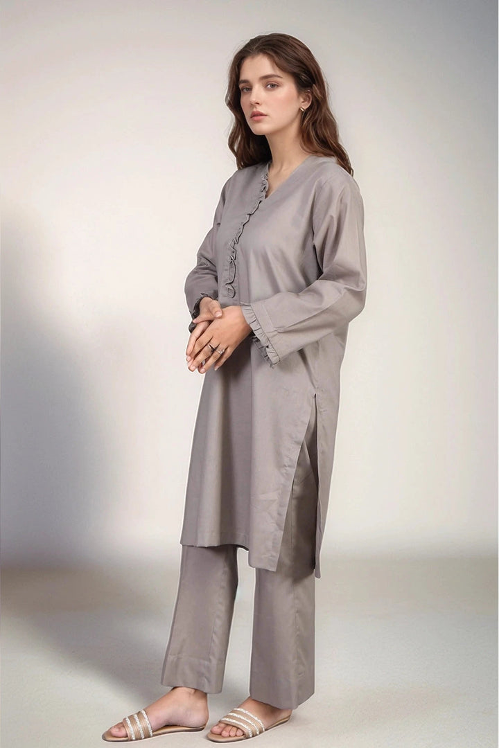 2 Pcs Stitched Cambric Cotton Shirt & Trouser KST-24051 Printed KHAS STORES 