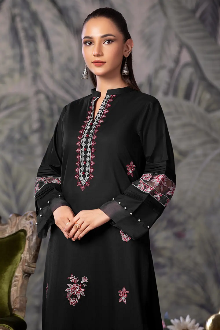 2PC Embroidered Unstitched Cambric Suit KSTE-2858 Embroidered KHAS STORES 