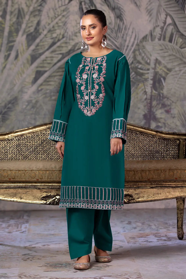 2PC Embroidered Unstitched Cambric Suit KSTE-2861 Embroidered KHAS STORES 