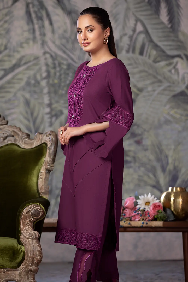 2PC Embroidered Unstitched Cambric Suit KSTE-2862 Embroidered KHAS STORES 