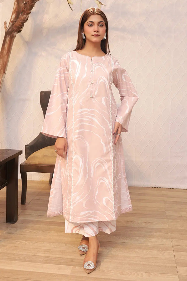 2PC Printed Stitched Cambric Suit KST-24009 Printed KHAS STORES 