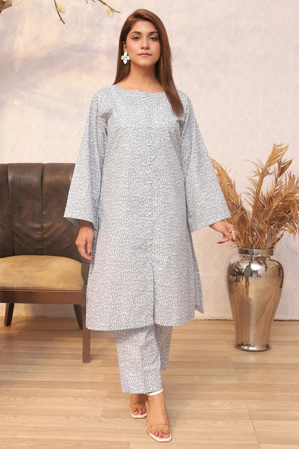 2PC Printed Stitched Cambric Suit KST-24028 Printed KHAS STORES 