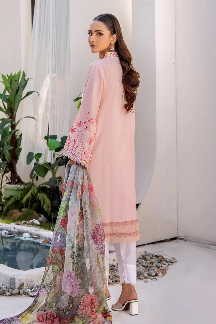 2PC Stitched Embroidered Lawn Shirt and Dupatta KSDE-2497 Embroidered KHAS STORES 