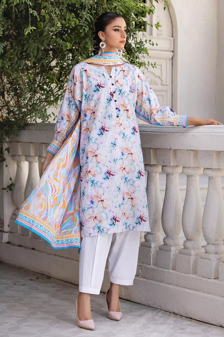 2PC Stitched Printed Lawn Shirt and Dupatta KSD-2675 Printed KHAS STORES 