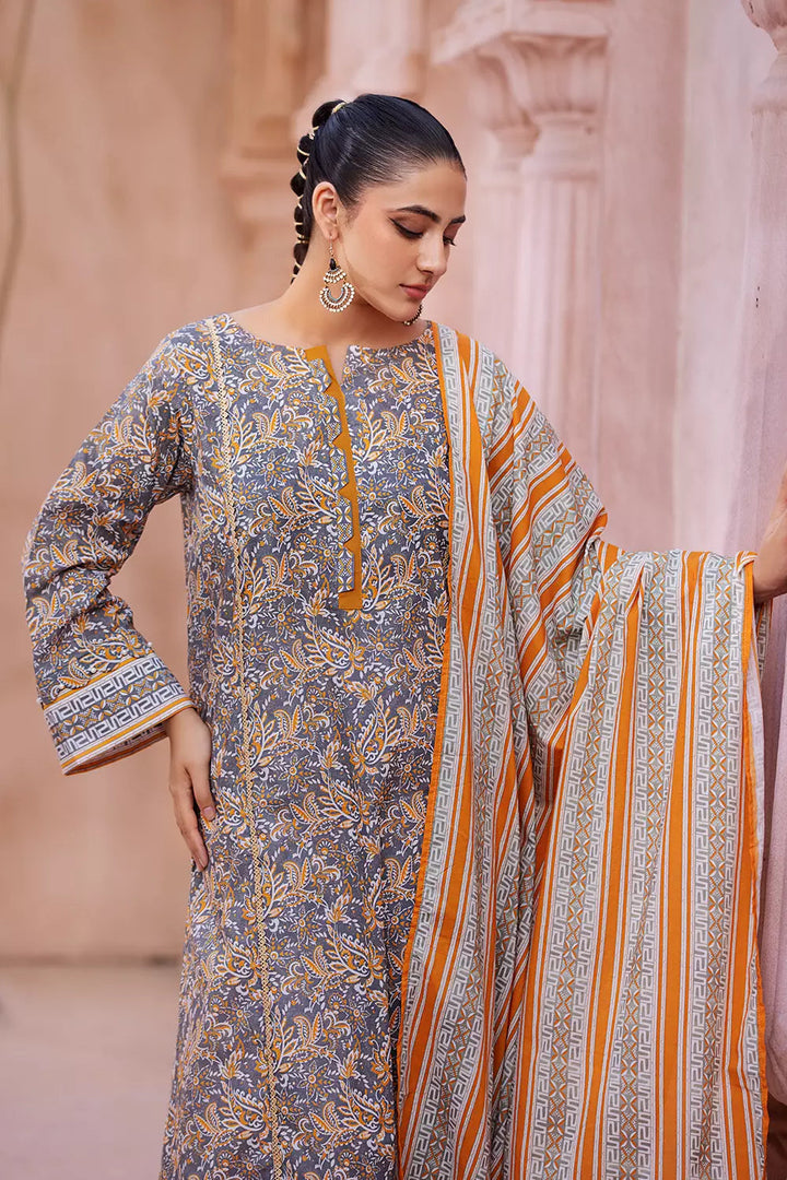 2PC Stitched Printed Lawn Shirt and Dupatta KSD-2677 Printed KHAS STORES 