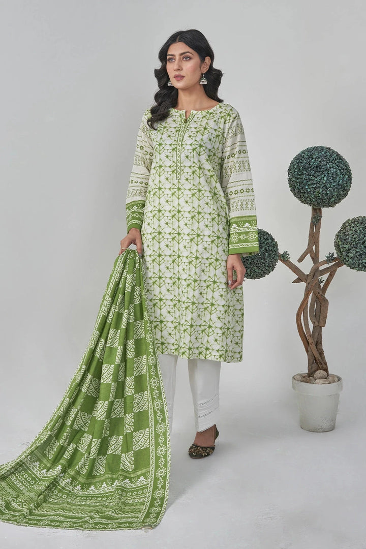 2PC Stitched Printed Lawn Shirt and Dupatta RKTW-3055 Printed KHAS STORES 