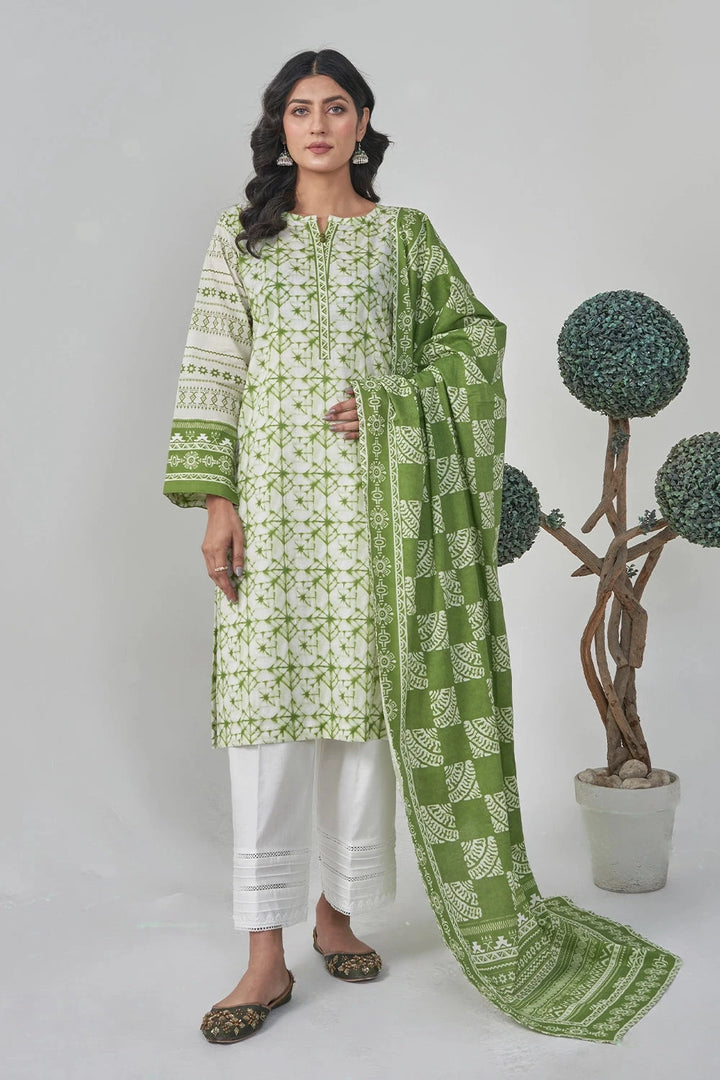 2PC Stitched Printed Lawn Shirt and Dupatta RKTW-3055 Printed KHAS STORES 