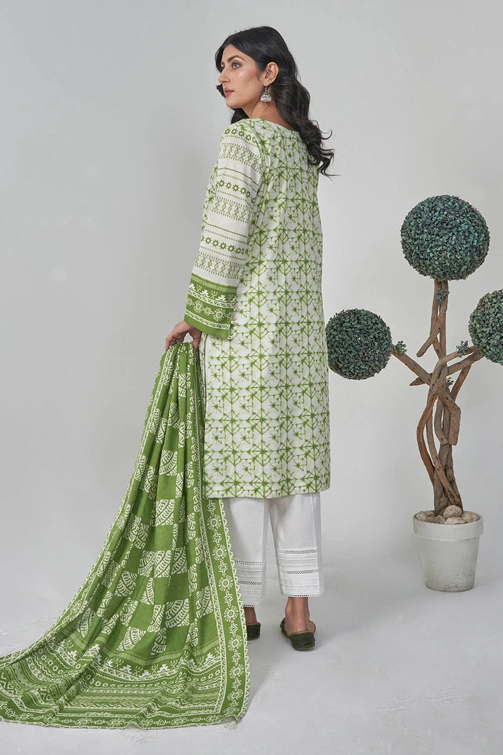 2PC Stitched Printed Lawn Shirt and Dupatta RKTW-3055 Printed KHAS STORES 