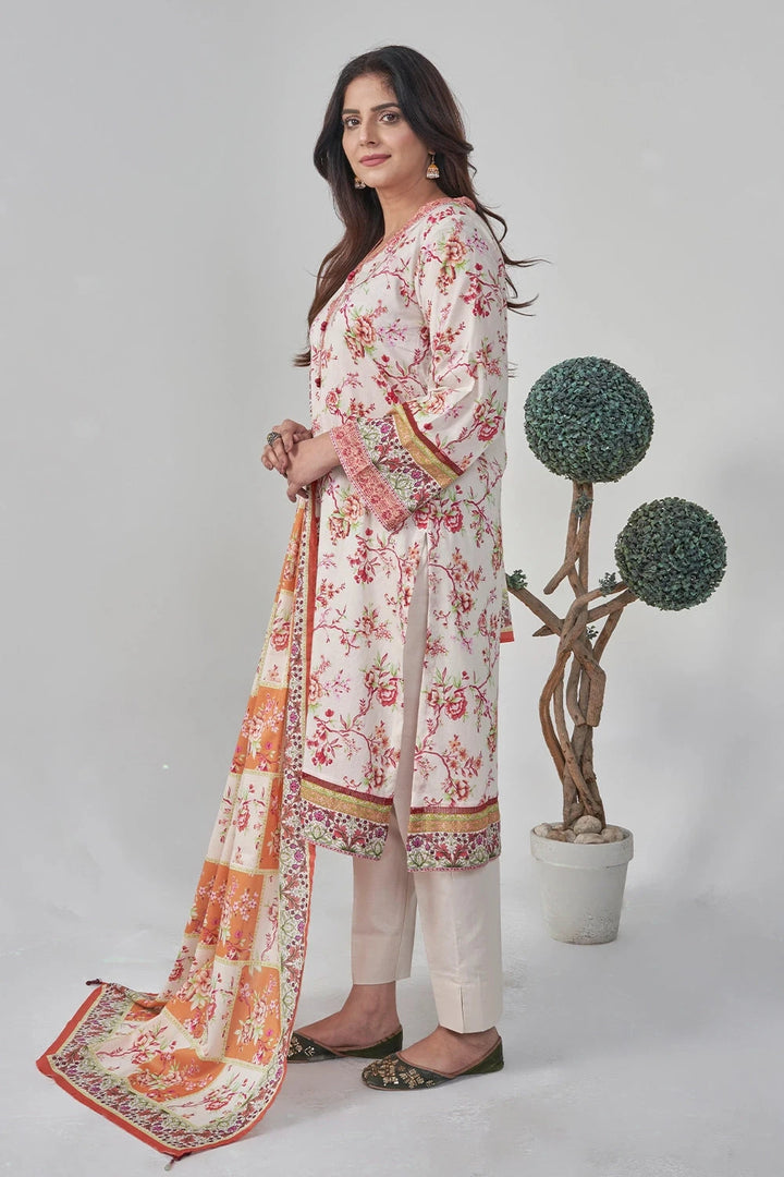 2PC Stitched Printed Lawn Shirt and Dupatta RKTW-3056 Printed KHAS STORES 