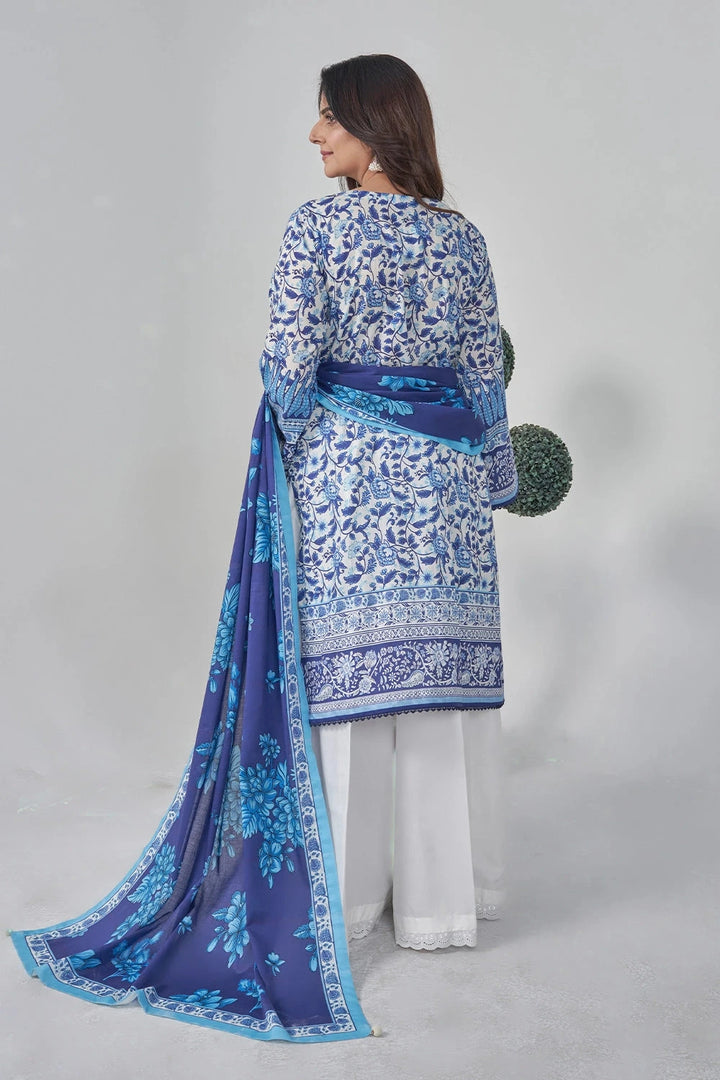 2PC Stitched Printed Lawn Shirt and Dupatta RKTW-3057 Printed KHAS STORES 