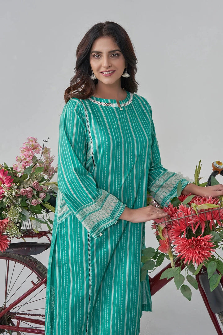 2PC Stitched Printed Lawn Shirt and Trouser RKTW-3029 Printed KHAS STORES 