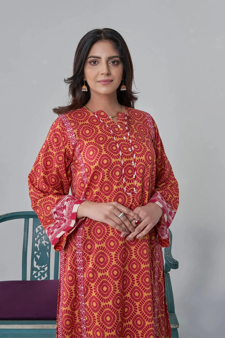 2PC Stitched Printed Lawn Shirt and Trouser RKTW-3032 Printed KHAS STORES 