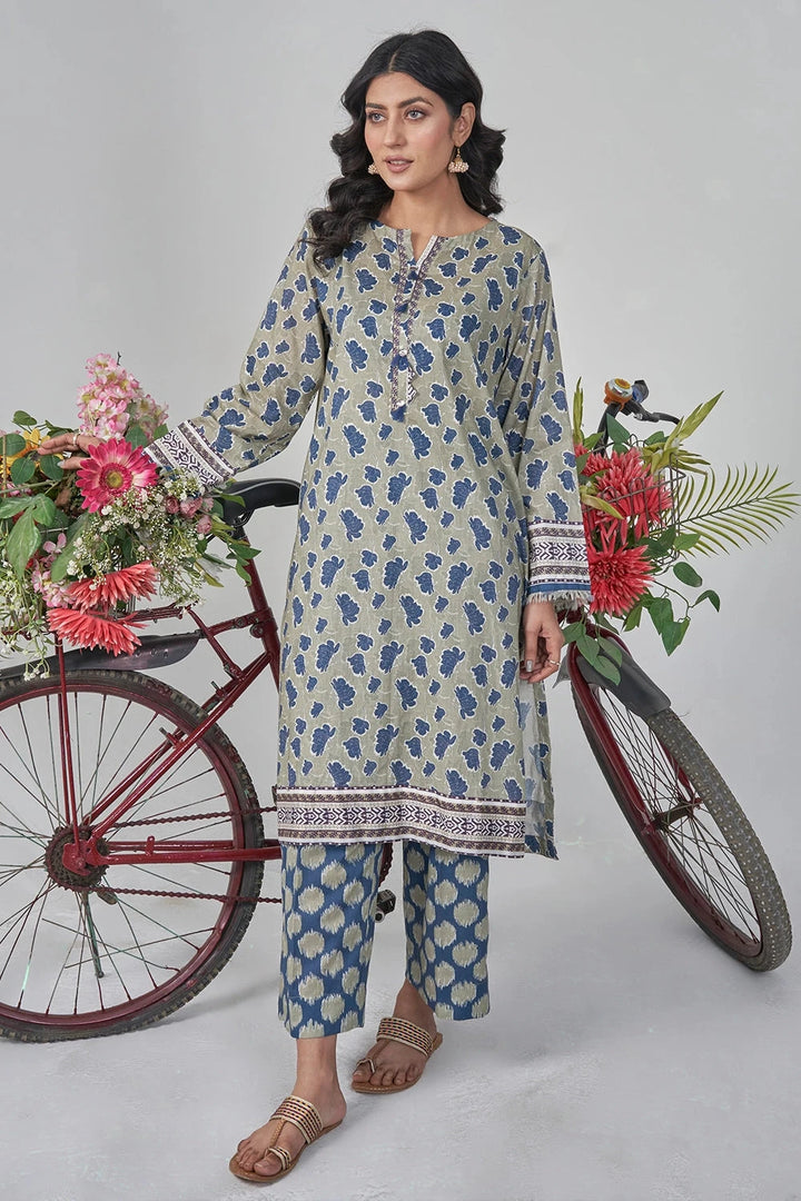 2PC Stitched Printed Lawn Shirt and Trouser RKTW-3047 Printed KHAS STORES 