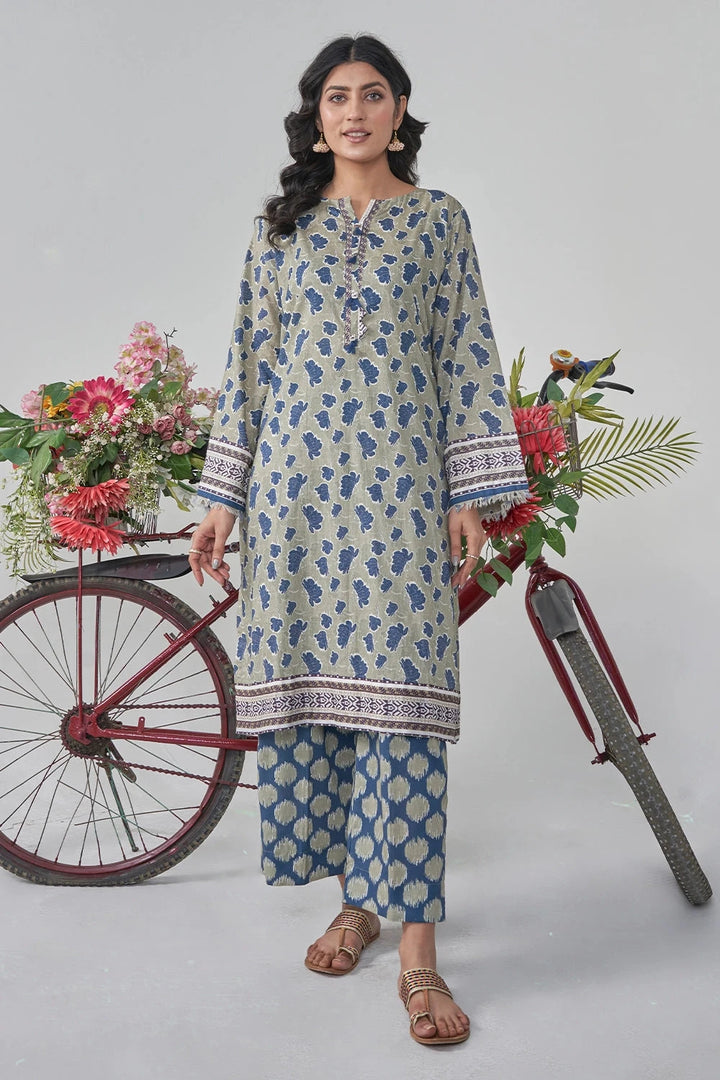 2PC Stitched Printed Lawn Shirt and Trouser RKTW-3047 Printed KHAS STORES 