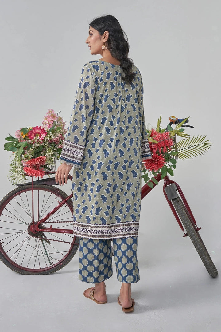 2PC Stitched Printed Lawn Shirt and Trouser RKTW-3047 Printed KHAS STORES 