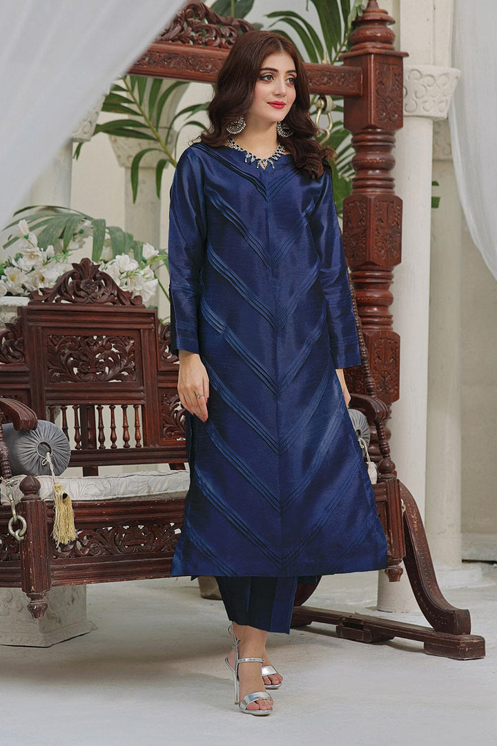 2PC Stitched Silk Shirt & Trouser KFS-2370 KHAS STORES 