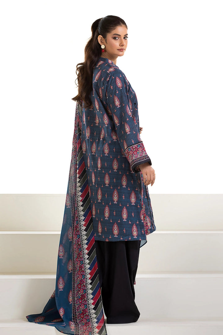 2PC Unstitched Printed Lawn Shirt and Dupatta KSD-2630 Printed KHAS STORES 