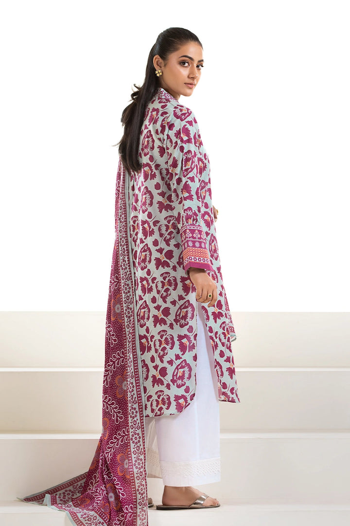 2PC Unstitched Printed Lawn Shirt and Dupatta KSD-2632 Printed KHAS STORES 