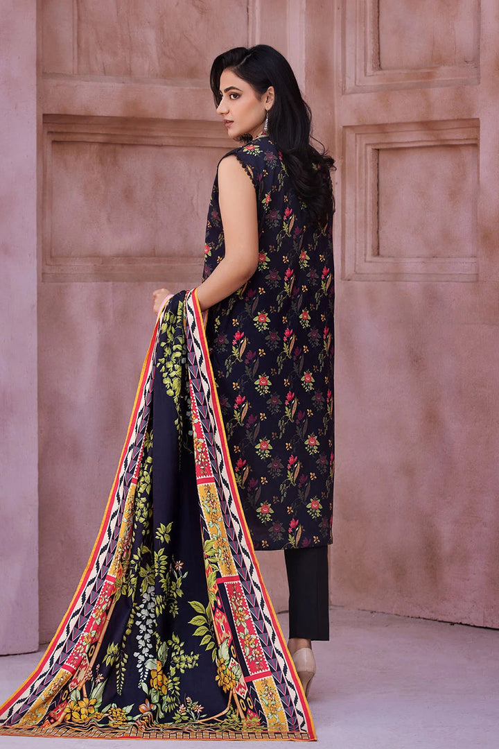 2PC Unstitched Printed Lawn Shirt and Dupatta KSD-2656 Printed KHAS STORES 