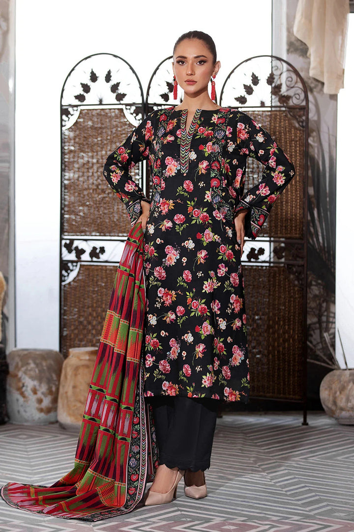 2PC Unstitched Printed Lawn Shirt and Dupatta KSD-2660 Printed KHAS STORES 