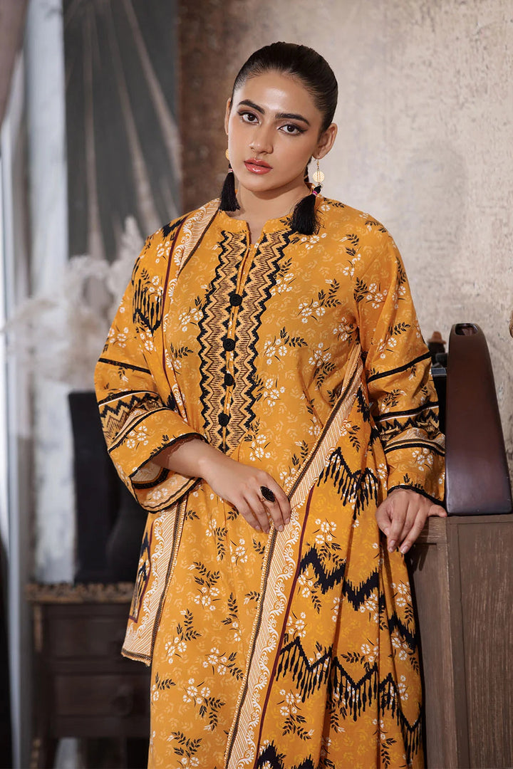 2PC Unstitched Printed Lawn Shirt and Dupatta KSD-2662 Printed KHAS STORES 