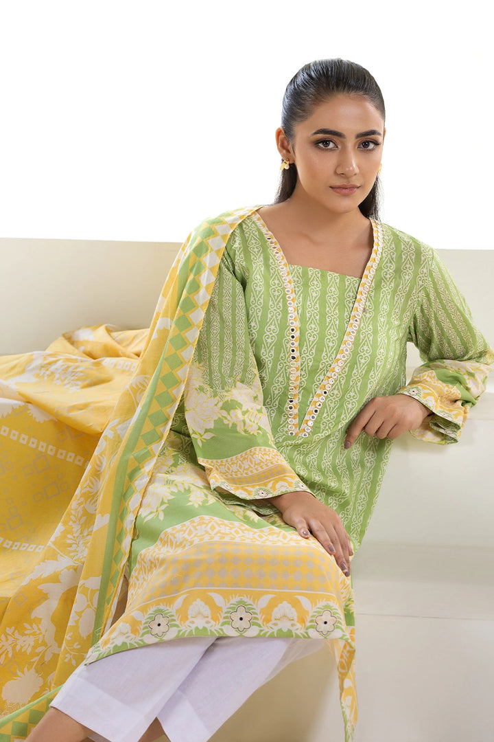 2PC Unstitched Printed Lawn Shirt and Dupatta KSD-2739 Printed KHAS STORES 