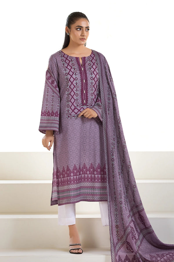 2PC Unstitched Printed Lawn Shirt and Dupatta KSD-2740 Printed KHAS STORES 