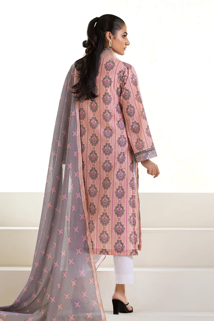 2PC Unstitched Printed Lawn Shirt and Dupatta KSD-2741 Printed KHAS STORES 