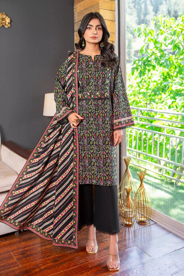 2PC Unstitched Printed Lawn Shirt and Dupatta KSD-2829 Printed KHAS STORES 