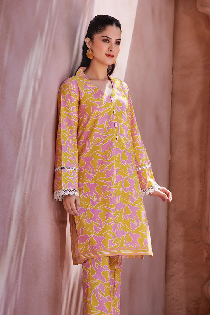 2PC Unstitched Printed Lawn Shirt and Trouser KST-2637 Printed KHAS STORES 