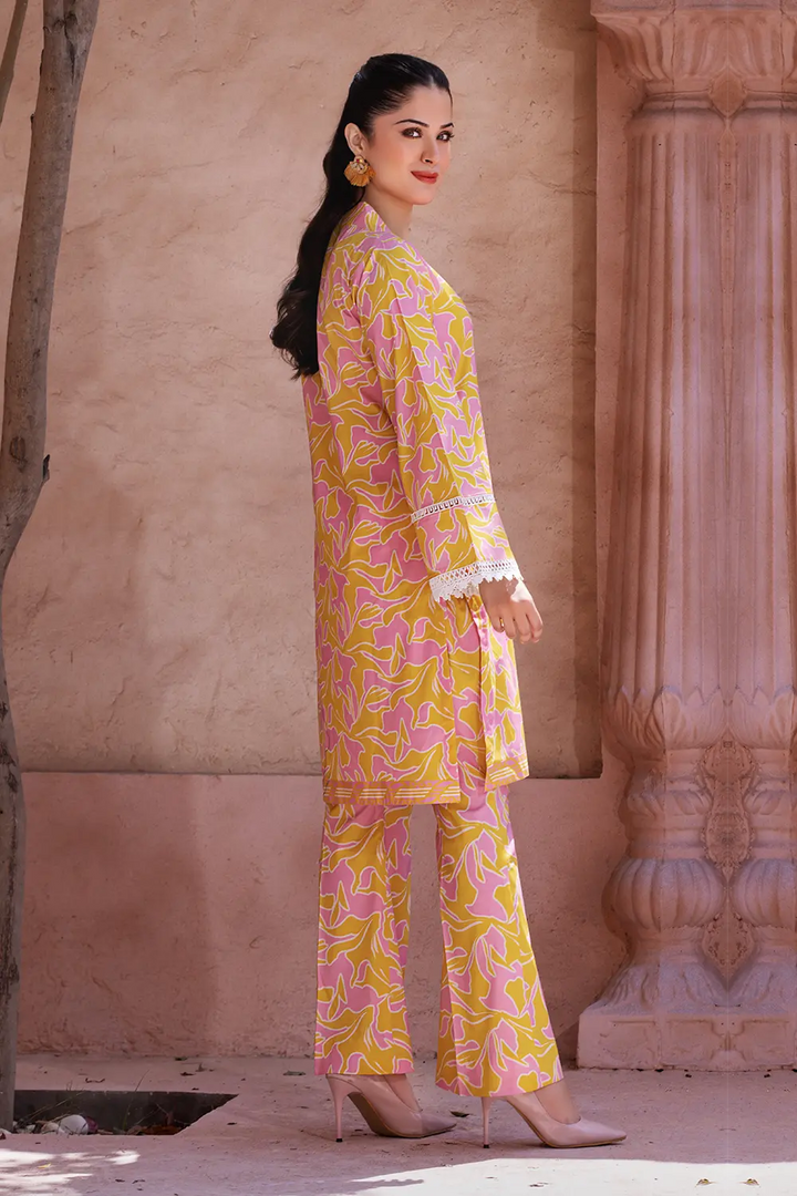 2PC Unstitched Printed Lawn Shirt and Trouser KST-2637 Printed KHAS STORES 