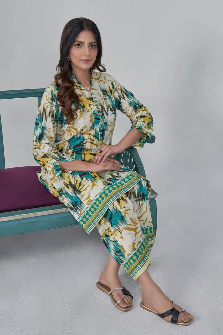 2PC Unstitched Printed Lawn Shirt and Trouser KST-3117 Printed KHAS STORES 