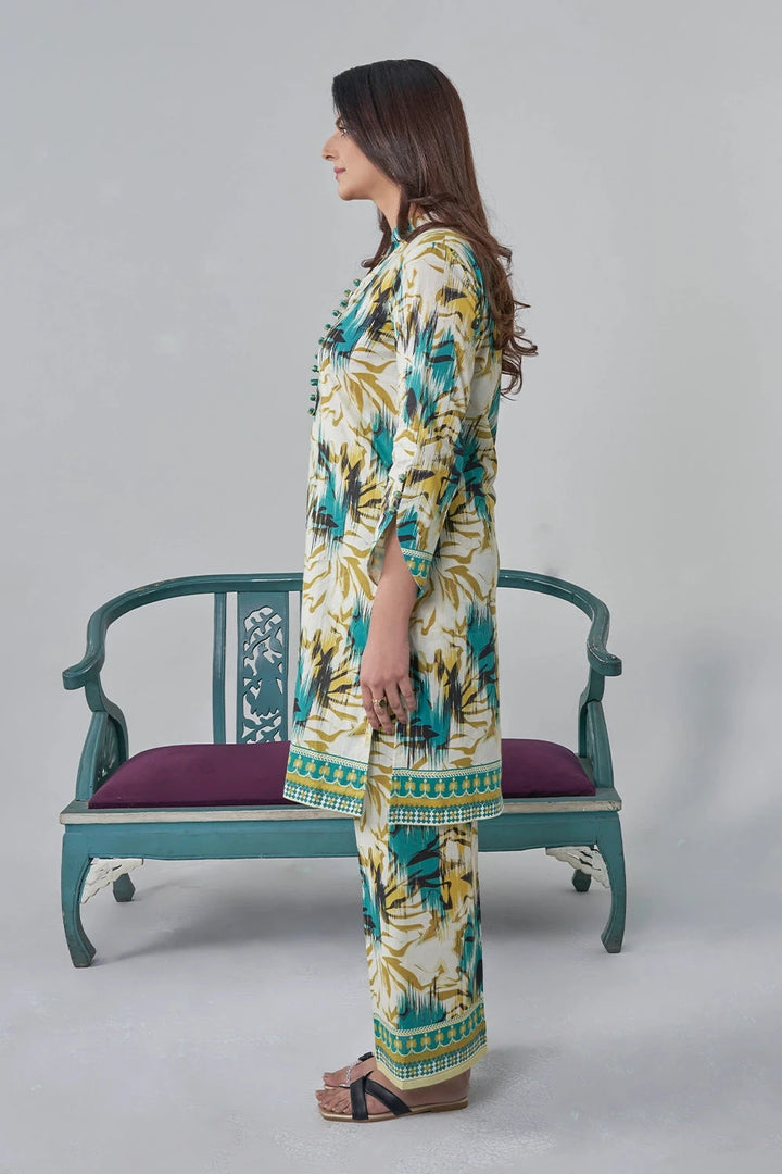 2PC Unstitched Printed Lawn Shirt and Trouser KST-3117 Printed KHAS STORES 