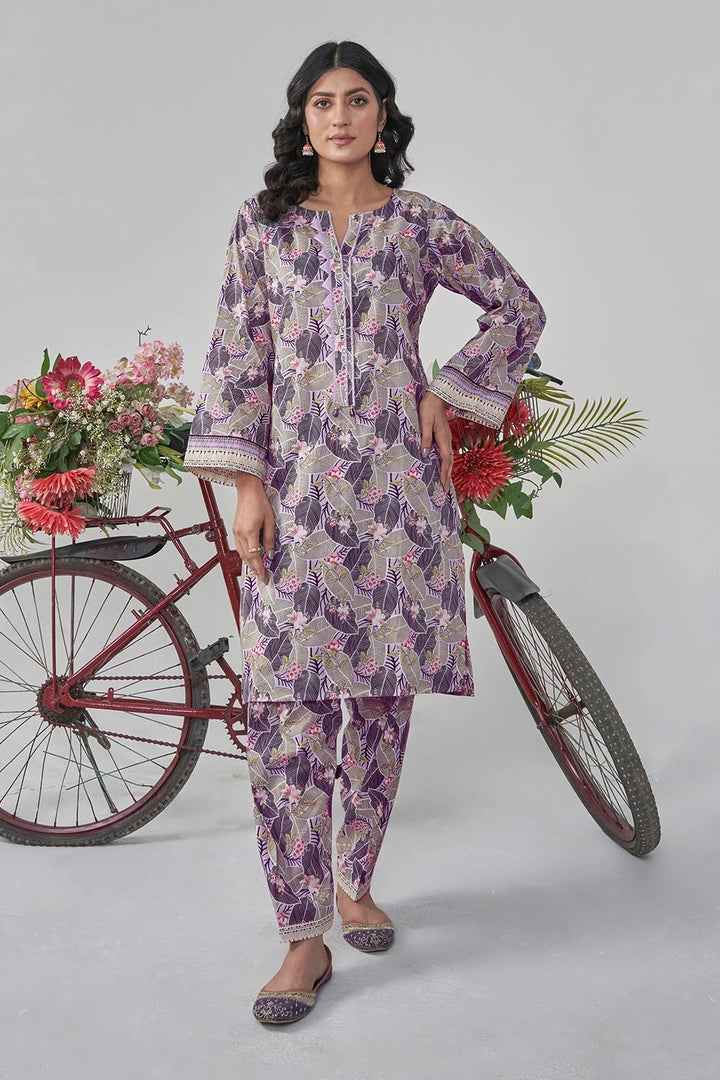 2PC Unstitched Printed Lawn Shirt and Trouser KST-3119 Printed KHAS STORES 