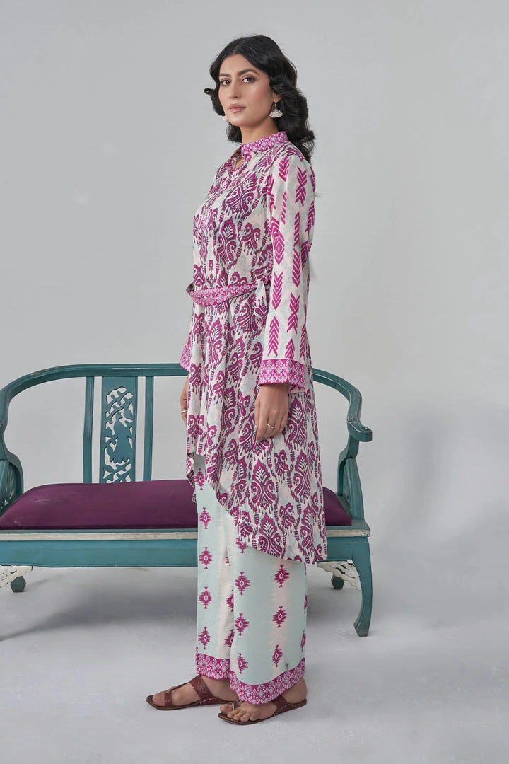 2PC Unstitched Printed Lawn Shirt and Trouser KST-3121 Printed KHAS STORES 