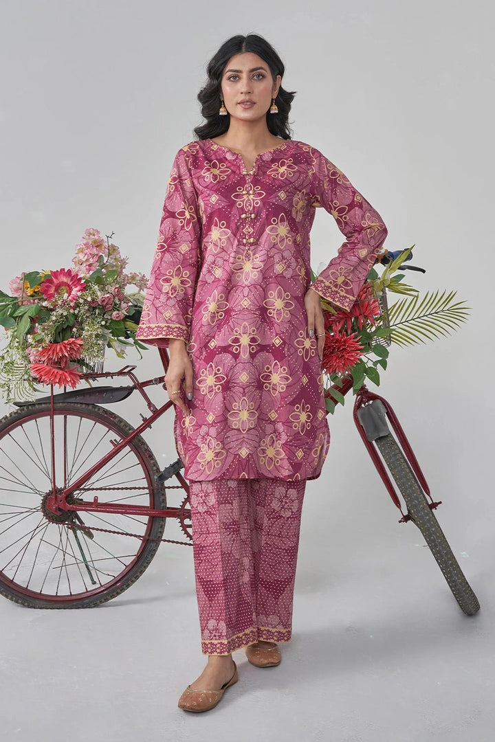 2PC Unstitched Printed Lawn Shirt and Trouser KST-3123 Printed KHAS STORES 