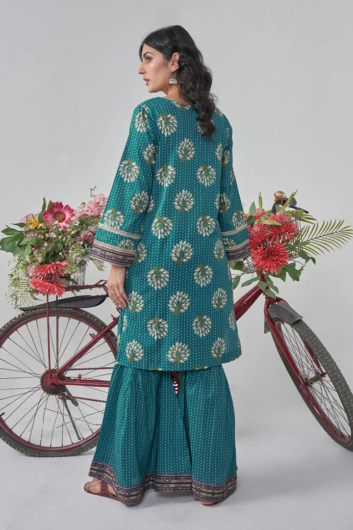 2PC Unstitched Printed Lawn Shirt and Trouser KST-3125 Printed KHAS STORES 