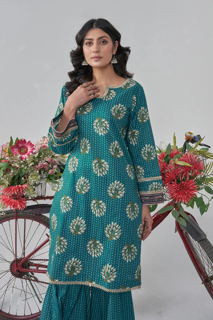 2PC Unstitched Printed Lawn Shirt and Trouser KST-3125 Printed KHAS STORES 