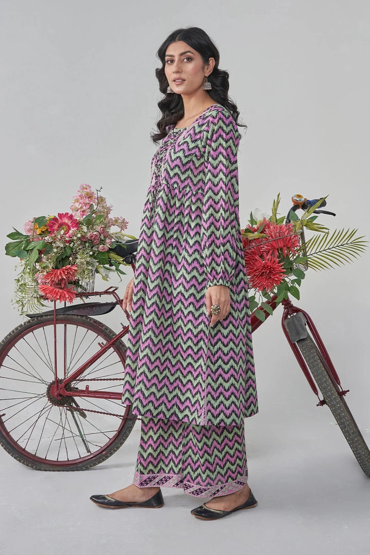 2PC Unstitched Printed Lawn Shirt and Trouser KST-3126 Printed KHAS STORES 