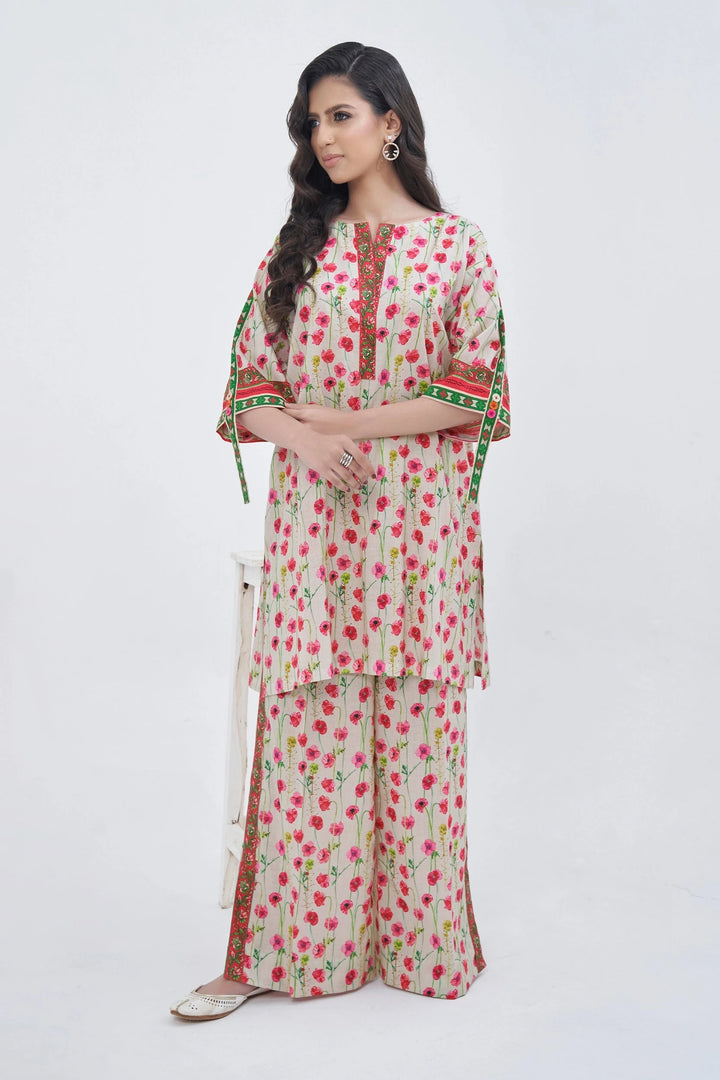 2PC Unstitched Printed Lawn Shirt and Trouser KST-3127 Printed KHAS STORES 