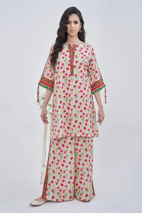 2PC Unstitched Printed Lawn Shirt and Trouser KST-3127 Printed KHAS STORES 