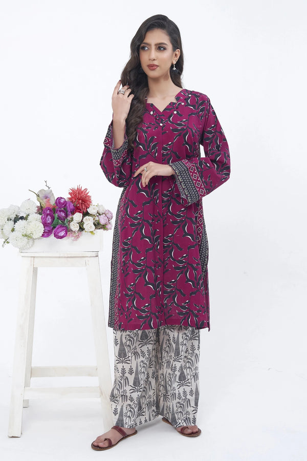 2PC Unstitched Printed Lawn Shirt and Trouser KST-3131 Printed KHAS STORES 