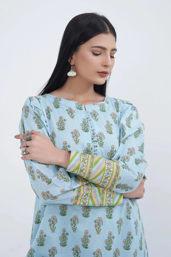 2PC Unstitched Printed Lawn Shirt and Trouser KST-3134 Printed KHAS STORES 