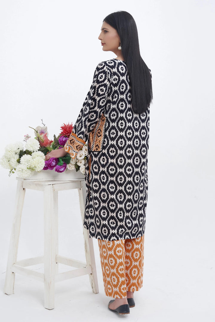 2PC Unstitched Printed Lawn Shirt and Trouser KST-3141 Printed KHAS STORES 