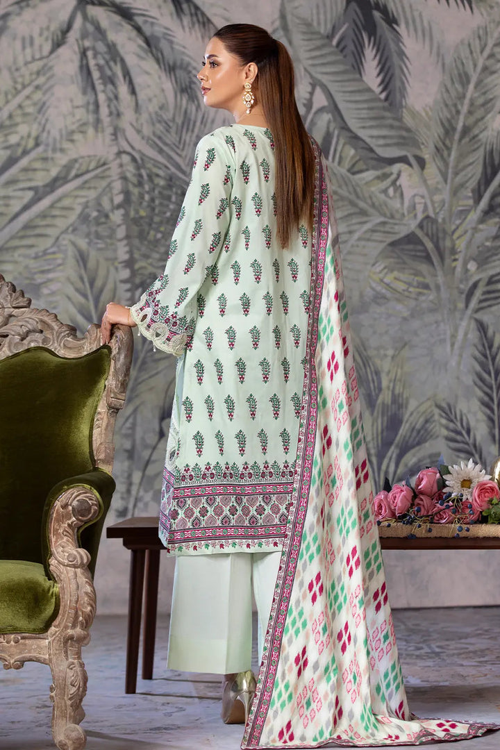 3PC Embroidered Unstitched Cambric Suit KCCE-2843 Embroidered KHAS STORES 