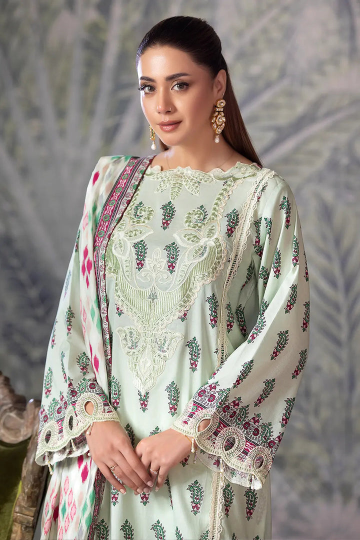 3PC Embroidered Unstitched Cambric Suit KCCE-2843 Embroidered KHAS STORES 