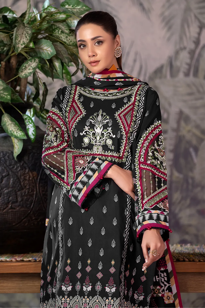 3PC Embroidered Unstitched Cambric Suit KCCE-2845 Embroidered KHAS STORES 