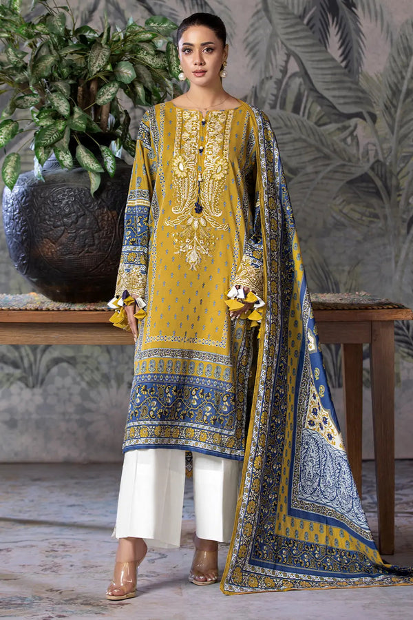 3PC Embroidered Unstitched Cambric Suit KCCE-2846 Embroidered KHAS STORES 